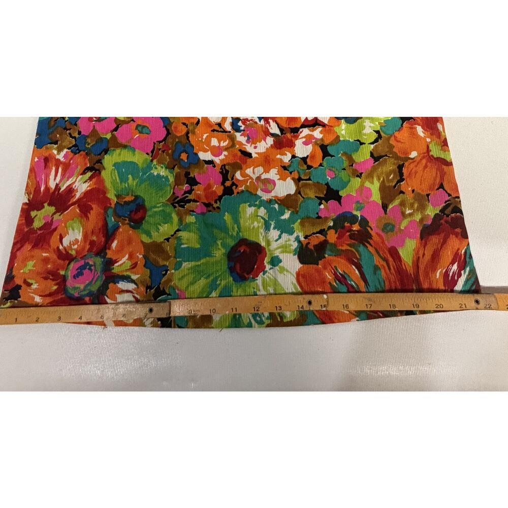 Vintage John Abbott Floral Shift Dress Multicolor Mod Sleeveless Midi Large - Picture 9 of 14